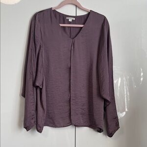 Danier NWOT Deep Purple Women's PAYNE Blouse, Size S